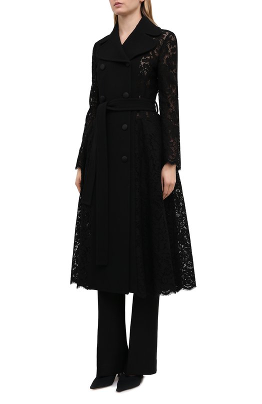 Пальто из хлопка и шерсти Dolce & Gabbana F0AD2T/HLMTB Чёрный  F0AD2T/HLMTB Фото 3