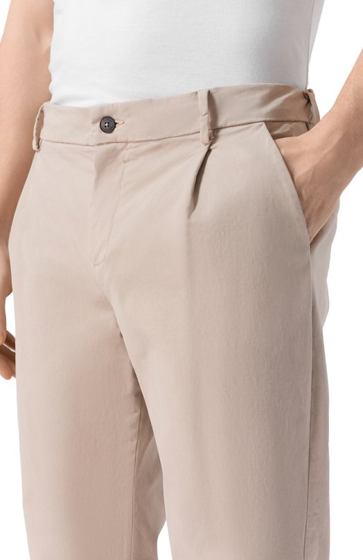 Хлопковые брюки MC2 Saint Barth FUJI004-00031I/FUJI P0CKET C0TT0N Бежевый  FUJI004-00031I/FUJI P0CKET C0TT0N Фото 5