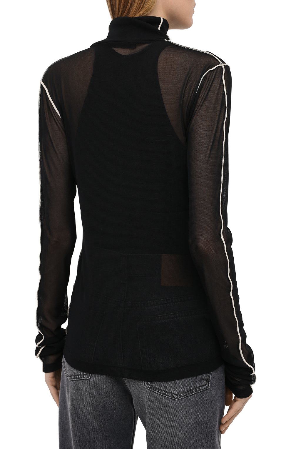 Водолазка HELMUT LANG черного цвета по цене 23850 руб., арт. I05HW515, фото 4 Водолазка HELMUT LANG, арт. I05HW515, фото 4