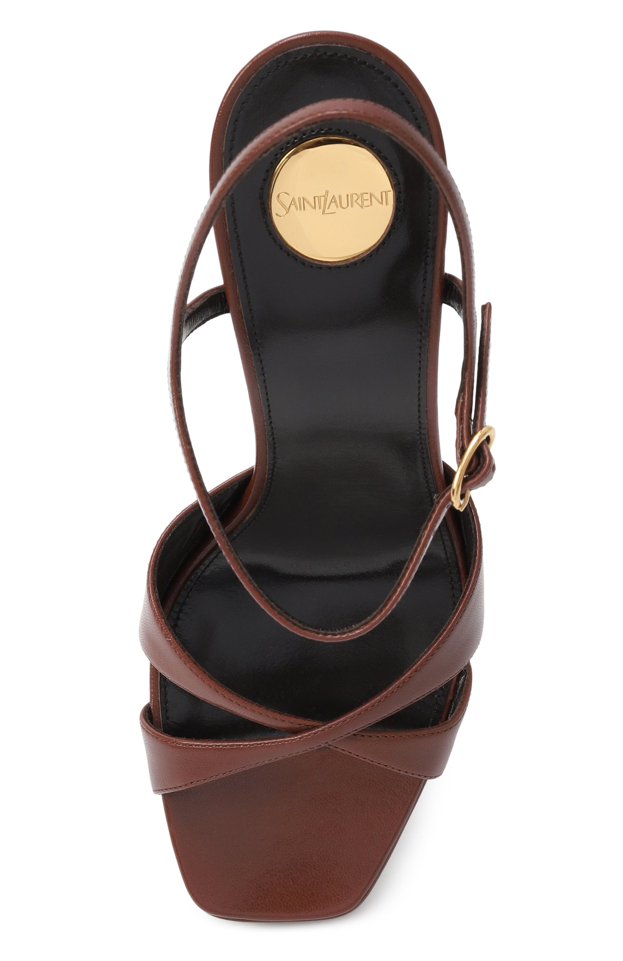 Кожаные босоножки debbie 110 SAINT LAURENT, арт. 825303/AACSQ, фото 6