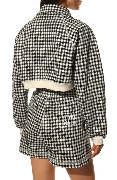 Хлопковая куртка MIU MIU черно-белого цвета по цене 155000 руб., арт. MJL819-10OP-F0967, фото 4 Хлопковая куртка MIU MIU, арт. MJL819-10OP-F0967, фото 4