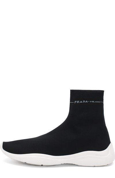 Текстильные кроссовки на контрастной подошве PRADA, арт. 1T898I-3KKD-F0967-25, фото 3