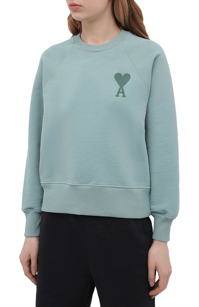 Хлопковый свитшот AMI, арт. E21FJ028.747, фото 3