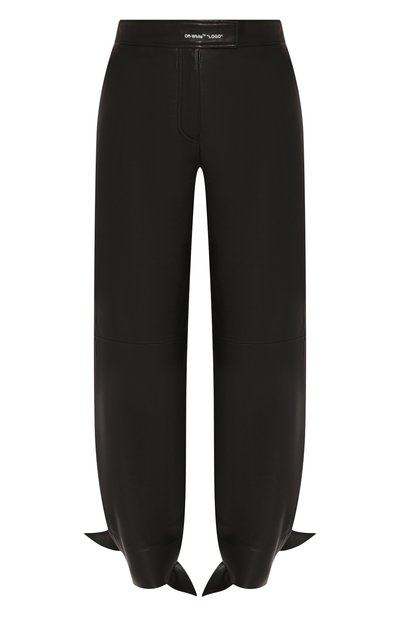 Женские кожаные брюки OFF-WHITE, арт. 0WJB005F199860501000
