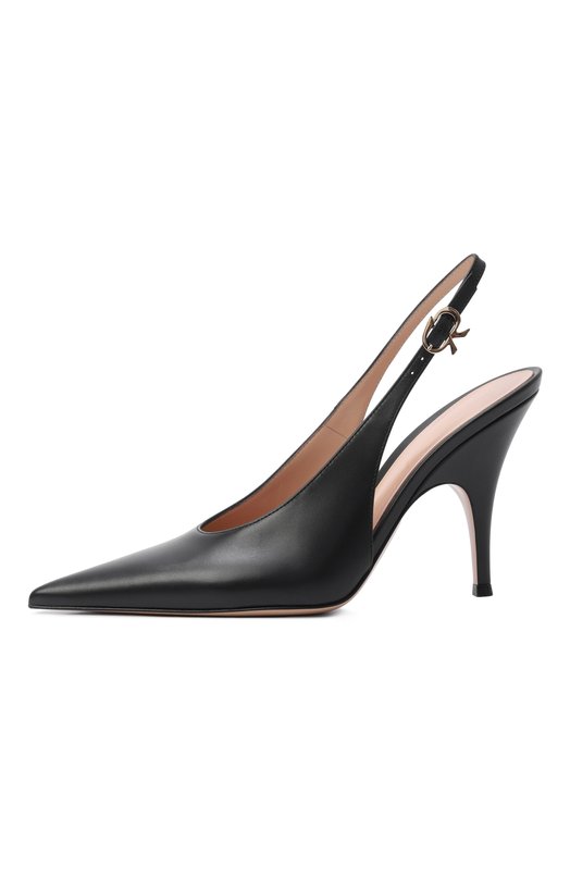 Кожаные туфли Sofia 95 Gianvito Rossi G95605.95RIC.VITNER0 Чёрный  G95605.95RIC.VITNER0 Фото 4