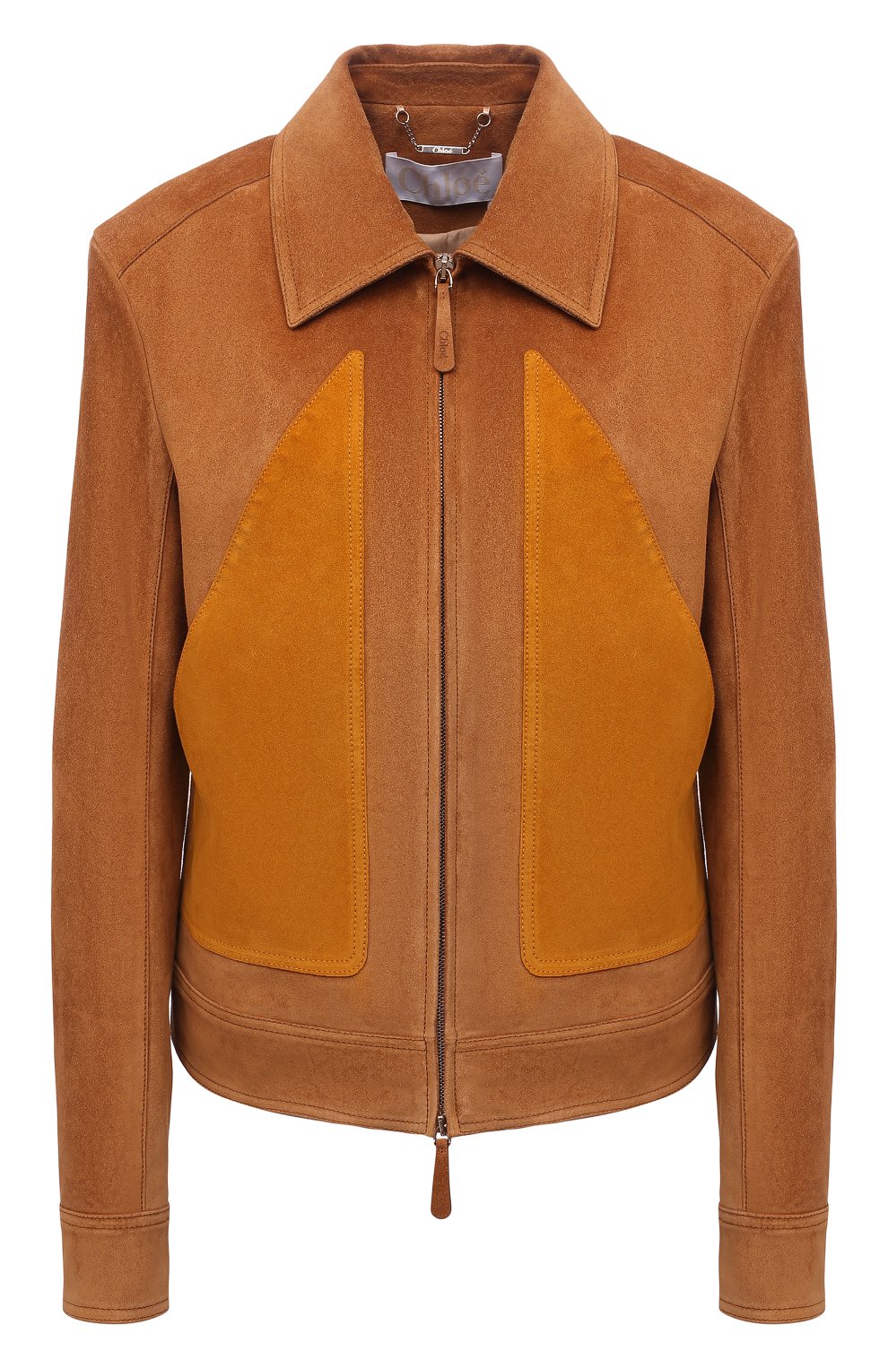 Замшевая куртка CHLOÉ коричневого цвета по цене 364500 руб., арт. CHC22SCV01203, фото 1 Замшевая куртка CHLOÉ, арт. CHC22SCV01203, фото 1