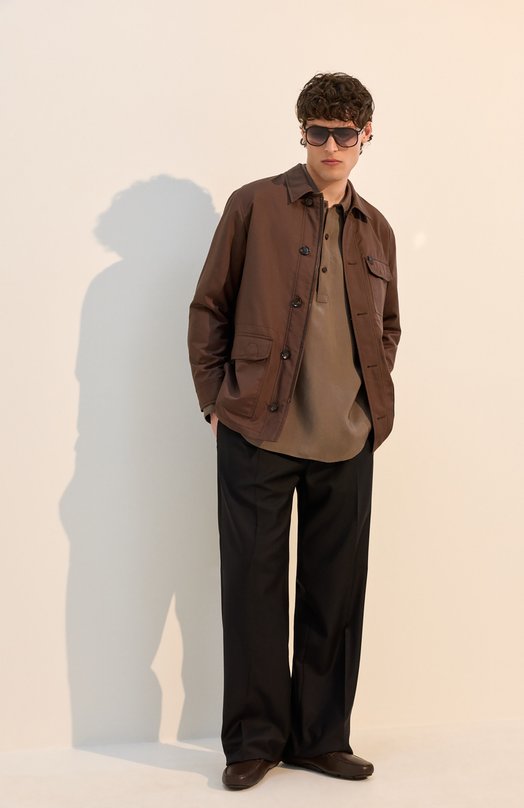 Шелковая куртка Brioni SFQS0L/P0410 Коричневый  SFQS0L/P0410 Фото 6