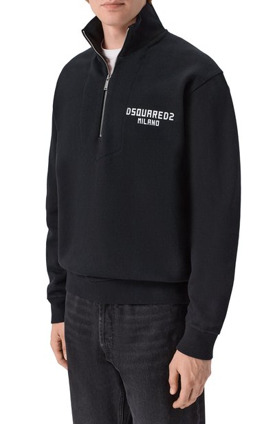 Хлопковый анорак DSQUARED2 черного цвета по цене 47200 руб., арт. S74GU0926/D25029, фото 3 Хлопковый анорак DSQUARED2, арт. S74GU0926/D25029, фото 3