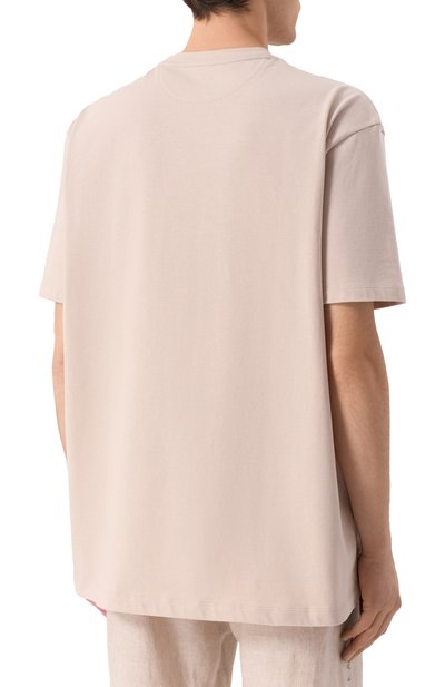 Хлопковая футболка PAUL&SHARK светло-бежевого цвета по цене 18150 руб., арт. 25411047/3XL, фото 4 Хлопковая футболка PAUL&SHARK, арт. 25411047/3XL, фото 4