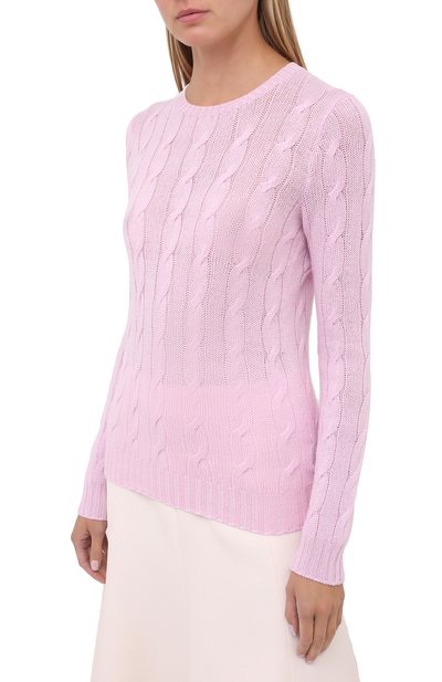 Кашемировый пуловер RALPH LAUREN розового цвета по цене 84350 руб., арт. 290615209, фото 3 Кашемировый пуловер RALPH LAUREN, арт. 290615209, фото 3