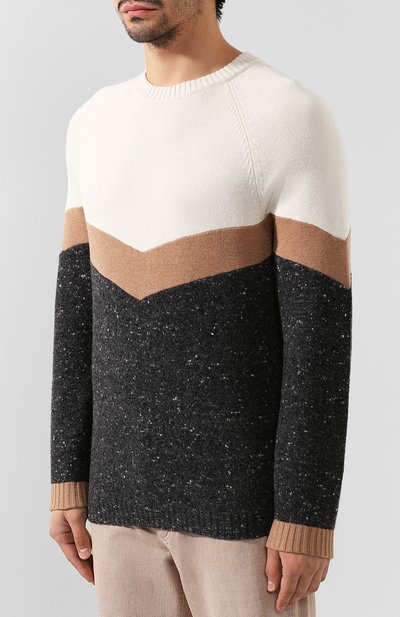 Свитер из смеси шерсти и кашемира BRUNELLO CUCINELLI, арт. M46700100, фото 3