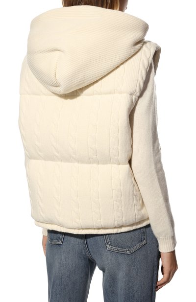 Пуховый жилет из кашемира и шерсти MIU MIU, арт. ML738-1ZHW-F0018, фото 4