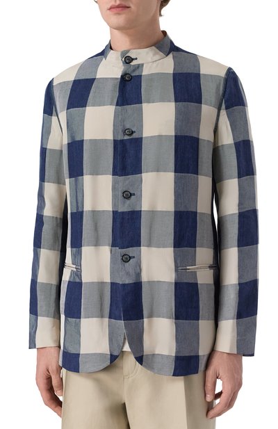 Пиджак изо льна и вискозы GIORGIO ARMANI, арт. 0WGGG0IL/T02H0, фото 3