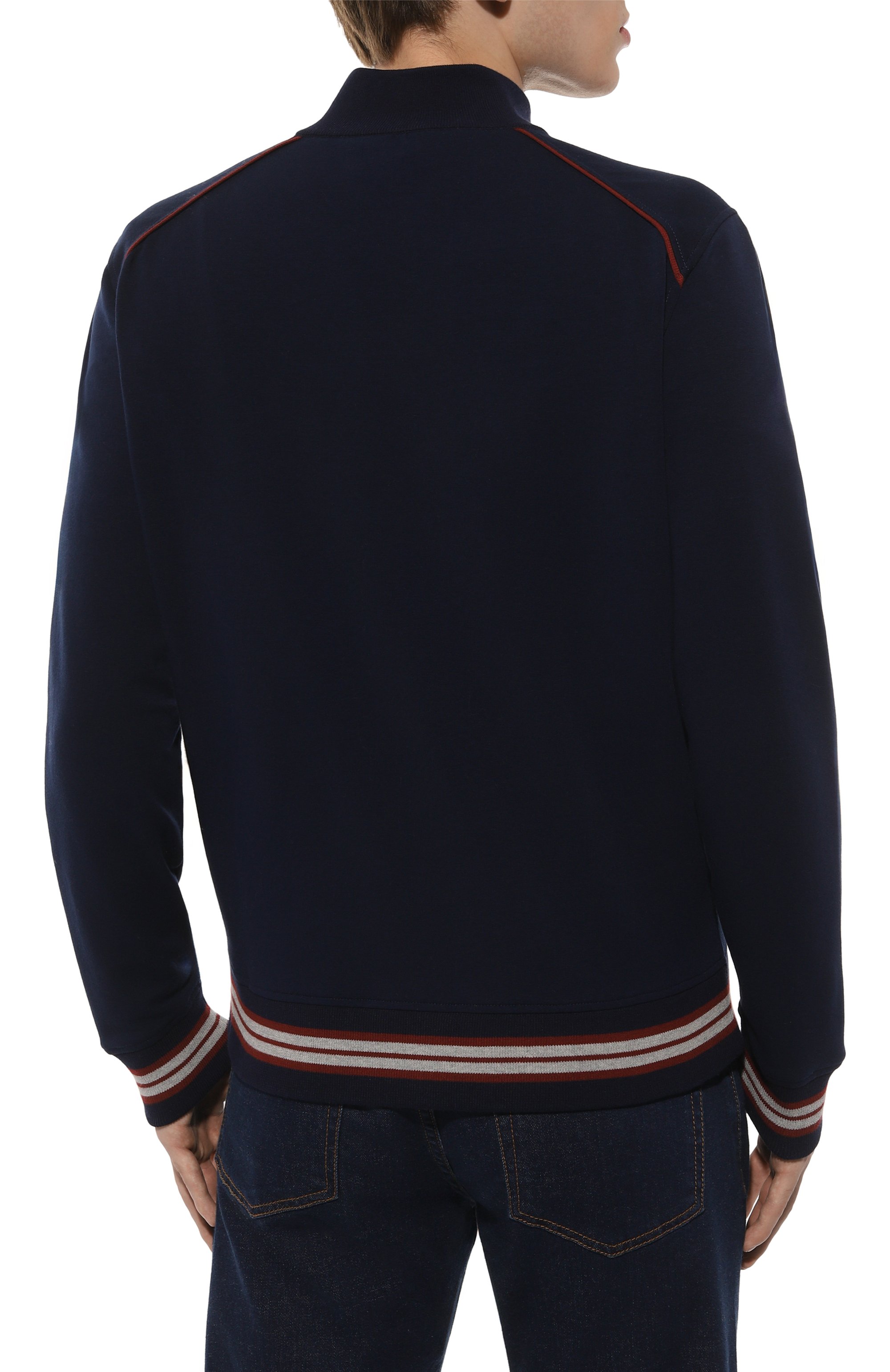 Хлопковая толстовка STEFANO RICCI темно-синего цвета по цене 108000 руб., арт. K101028R31/T23350, фото 4 Хлопковая толстовка STEFANO RICCI, арт. K101028R31/T23350, фото 4