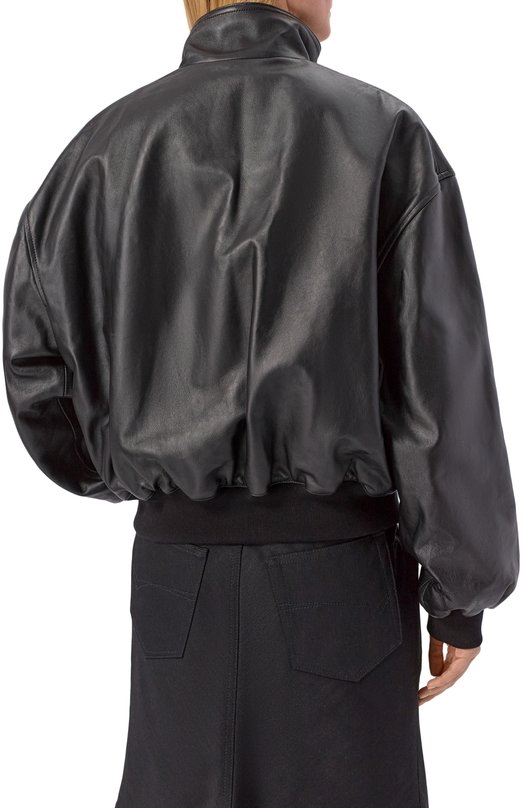 Кожаный бомбер Balenciaga 851025/TSS02 Чёрный  851025/TSS02 Фото 4