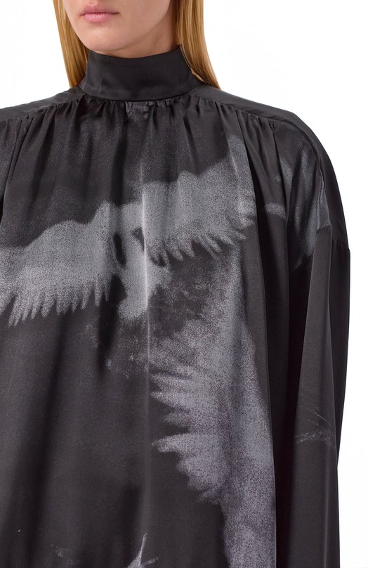 Шелковое платье Ann Demeulemeester B0013129/FA658 Чёрный  B0013129/FA658 Фото 5