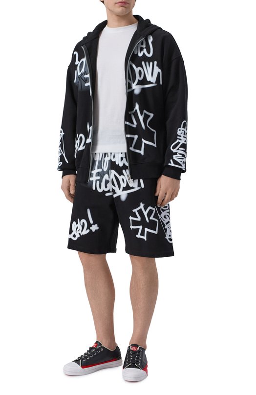 Хлопковые шорты Comme des Fuckdown CFABM01945 Чёрный  CFABM01945 Фото 2