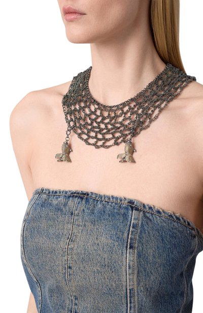 Колье с рыбами MIDGARD PARIS серебряного цвета по цене 33800 руб., арт. 5817, фото 2 Колье с рыбами MIDGARD PARIS, арт. 5817, фото 2