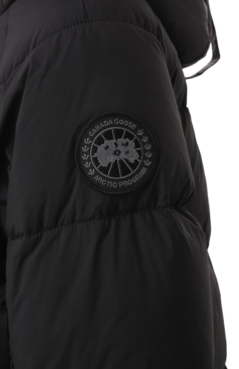 Женский пуховик junction CANADA GOOSE черного цвета, арт. 2602LB | Фото 6 (Длина (верхняя одежда): Короткие; Материал сплава: Проставлено; Драгоценные камни: Проставлено; Рукава: Длинные; Материал подклада: Синтетический материал; Стили: Кэжуэл; Кросс-КТ: Пуховик; Материал внешний: Синтетический материал)