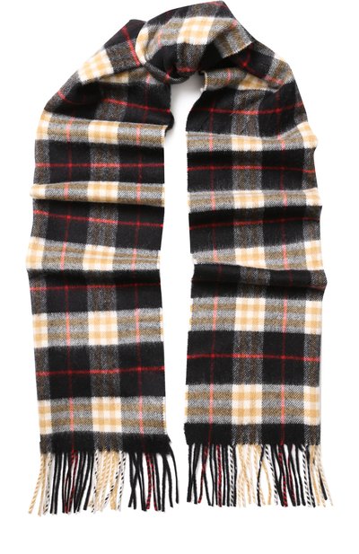 Кашемировый шарф в клетку с бахромой BURBERRY, арт. 4075255, фото 1