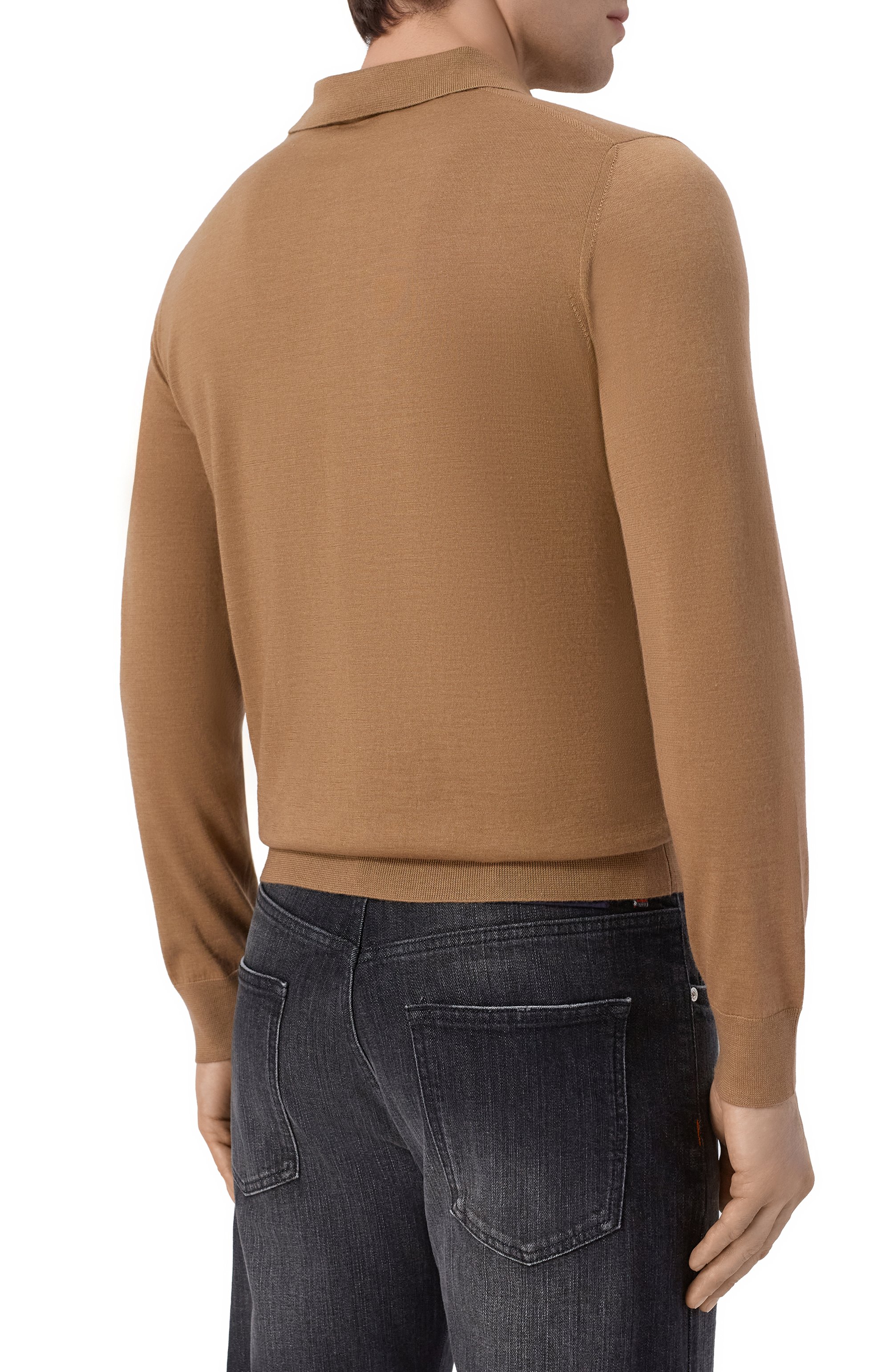 Поло из кашемира и шелка BRIONI бежевого цвета по цене 199500 руб., арт. UMR30L/P1K82, фото 4 Поло из кашемира и шелка BRIONI, арт. UMR30L/P1K82, фото 4