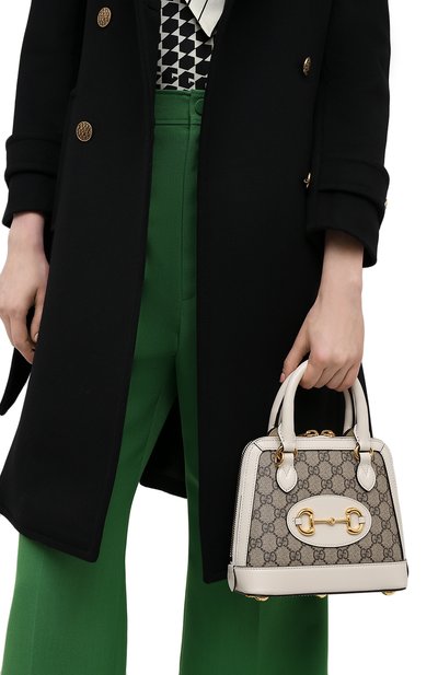 Сумка gg 1955 horsebit GUCCI белого цвета по цене 257760 руб., арт. 640716/92TCG, фото 2 Сумка gg 1955 horsebit GUCCI, арт. 640716/92TCG, фото 2
