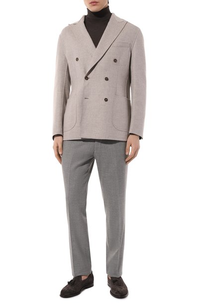 Замшевые лоферы BRUNELLO CUCINELLI темно-серого цвета по цене 94150 руб., арт. MZUPEAU713, фото 2 Замшевые лоферы BRUNELLO CUCINELLI, арт. MZUPEAU713, фото 2