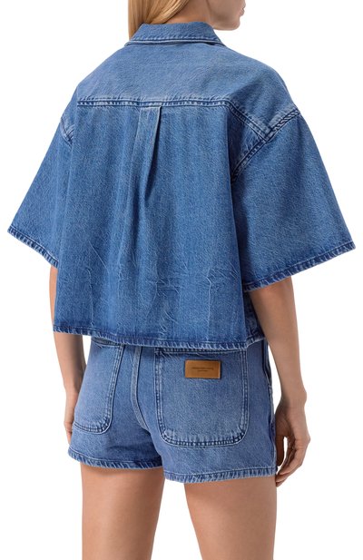 Джинсовая рубашка ALEXANDER WANG синего цвета по цене 67800 руб., арт. 4DC1261938, фото 4 Джинсовая рубашка ALEXANDER WANG, арт. 4DC1261938, фото 4