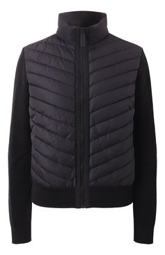 Женский комбинированный кардиган CANADA GOOSE черного цвета, арт. 6830L | Фото 1 (Рукава: Длинные; Материал сплава: Проставлено; Материал внешний: Шерсть, Синтетический материал; Материал подклада: Синтетический материал; Драгоценные камни: Проставлено; Женское Кросс-КТ: кардиган-трикотаж, Кардиган-одежда; Длина (для топов): Стандартные; Стили: Спорт-шик; Материал утеплителя: Пух и перо)