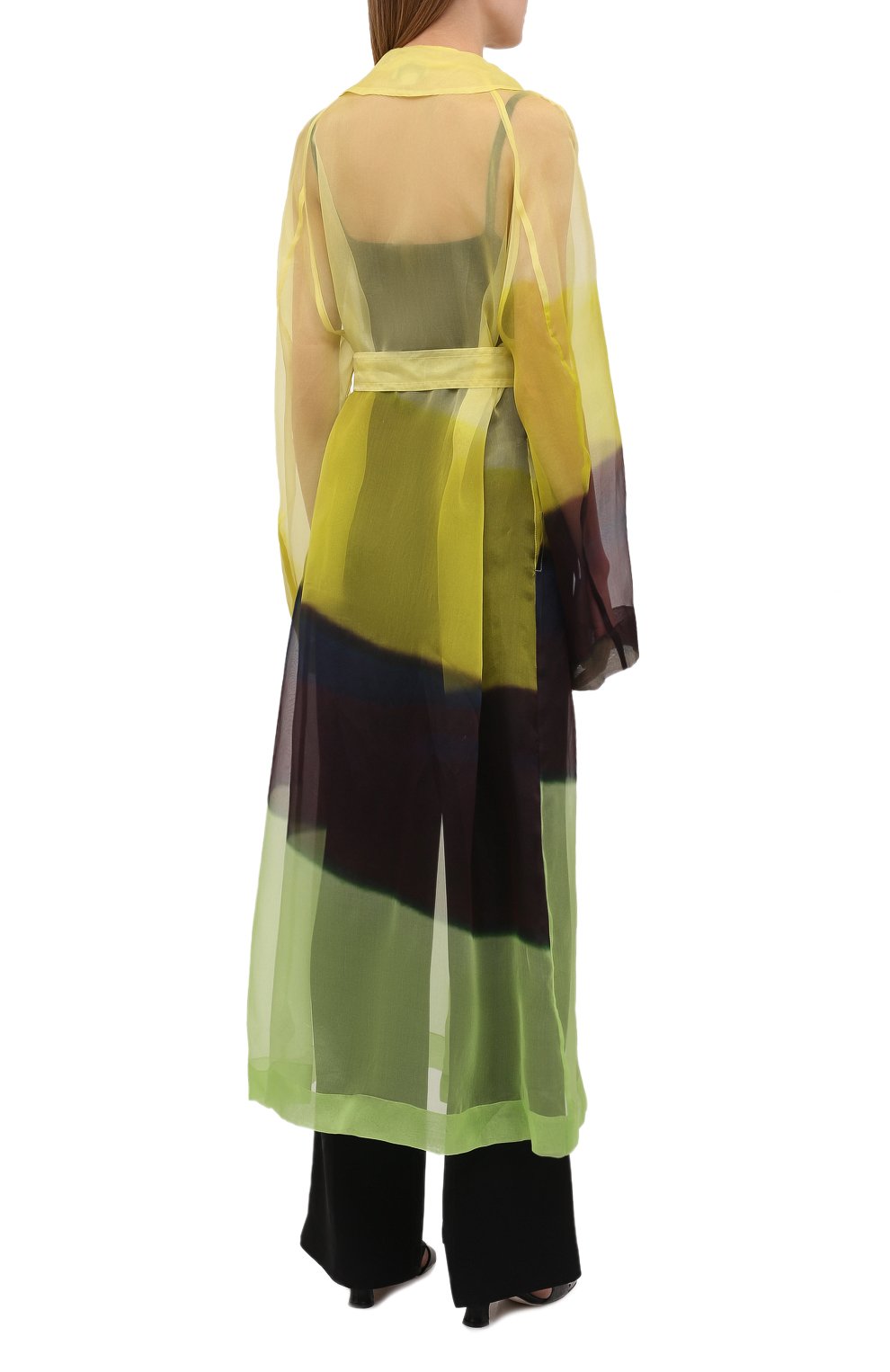 Шелковый тренч DRIES VAN NOTEN желтого цвета по цене 199500 руб., арт. 211-10238-2086, фото 4 Шелковый тренч DRIES VAN NOTEN, арт. 211-10238-2086, фото 4