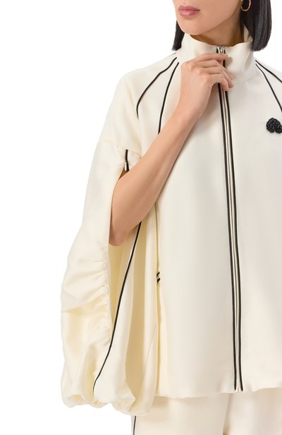 Бомбер из шерсти и шелка AKHMADULLINA кремового цвета по цене 199900 руб., арт. 1226.2K800/W003, фото 5 Бомбер из шерсти и шелка AKHMADULLINA, арт. 1226.2K800/W003, фото 5