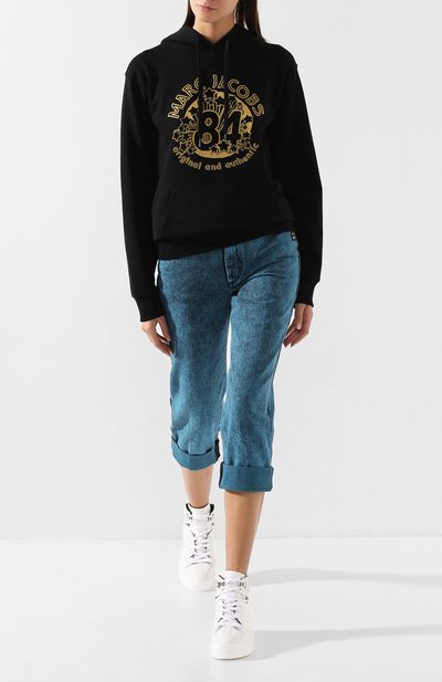 Хлопковое худи MARC JACOBS (THE) черного цвета по цене 18900 руб., арт. M4008471, фото 2 Хлопковое худи MARC JACOBS (THE), арт. M4008471, фото 2
