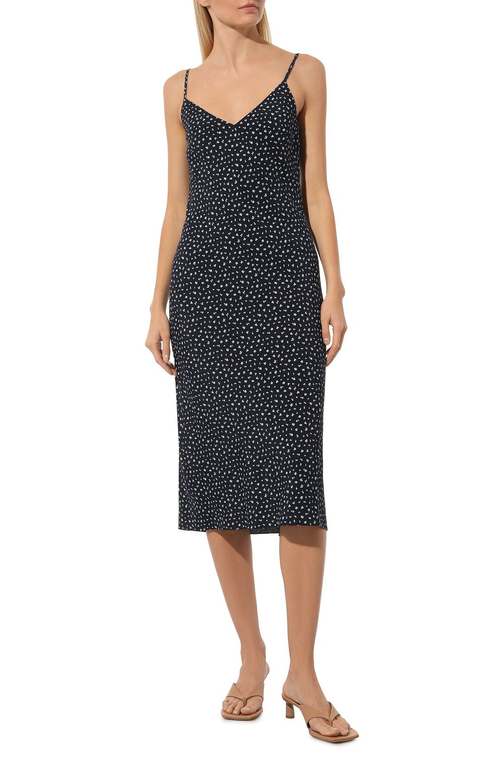 Платье из вискозы NOBLE&BRULEE темно-синего цвета по цене 32000 руб., арт. NB04/190523/5416, фото 3 Платье из вискозы NOBLE&BRULEE, арт. NB04/190523/5416, фото 3