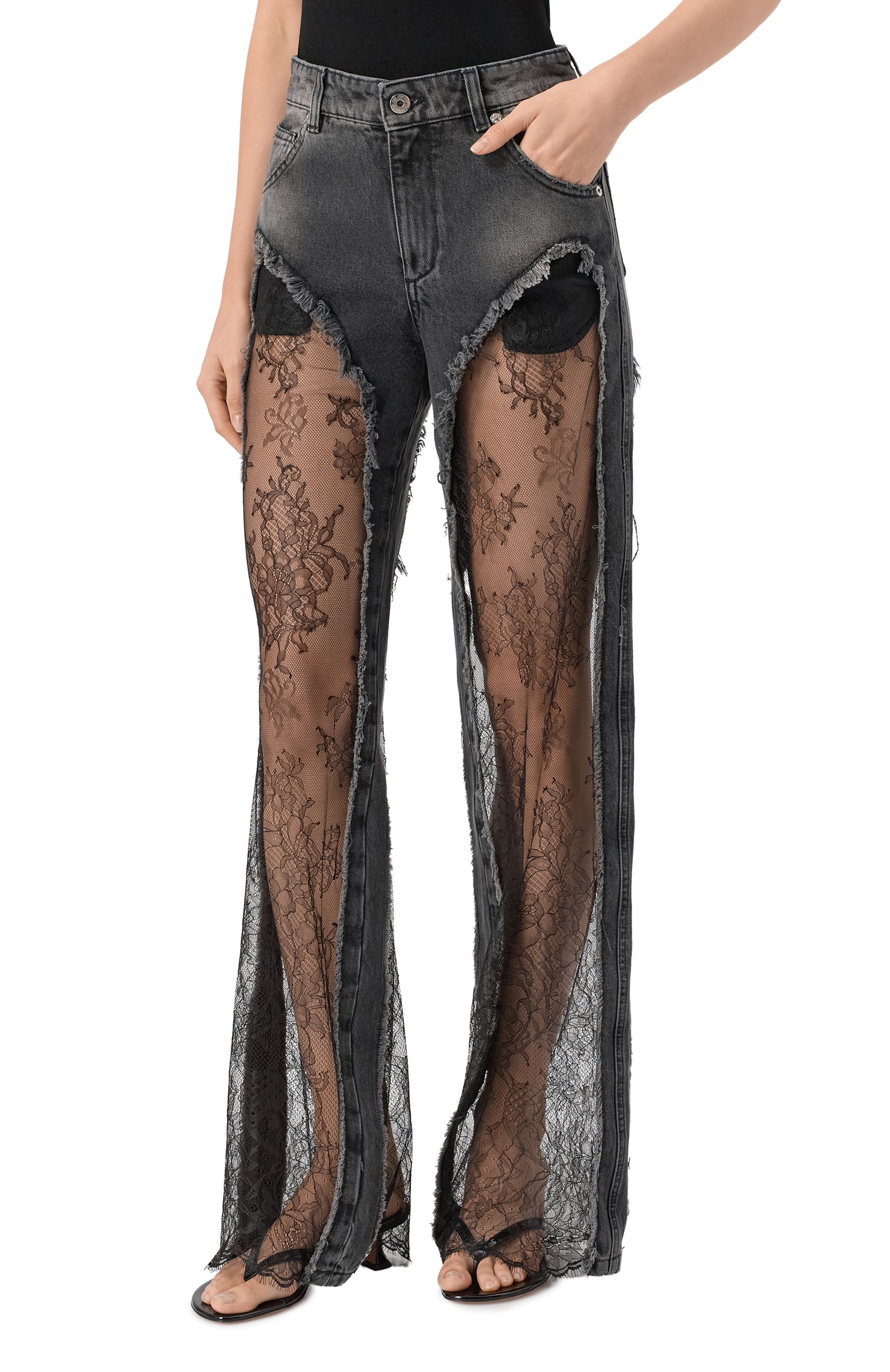 Джинсы BLUMARINE темно-серого цвета по цене 108500 руб., арт. 2J217A, фото 3 Джинсы BLUMARINE, арт. 2J217A, фото 3