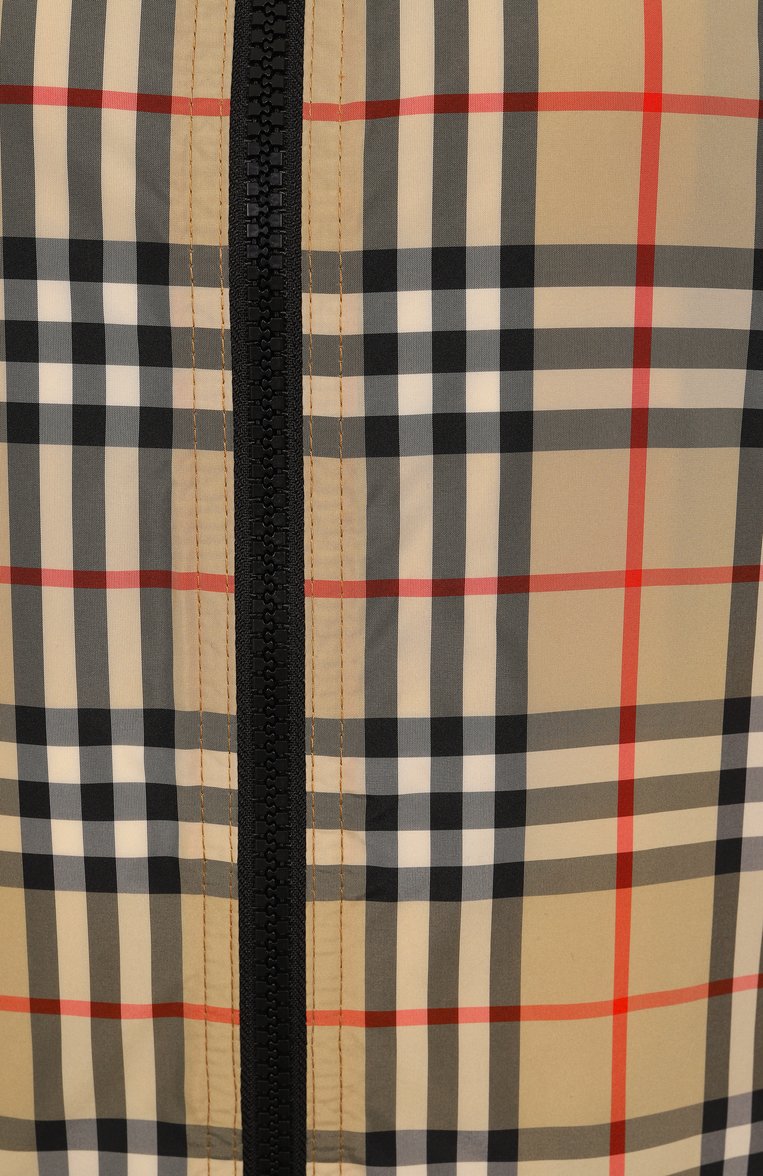 Женская ветровка BURBERRY бежевого цвета, арт. 8113051 | Фото 6 (Рукава: Длинные; Материал подклада: Синтетический материал; Длина (верхняя одежда): Короткие; Материал внешний: Синтетический материал; Кросс-КТ: Ветровки, Куртка; Стили: Кэжуэл)