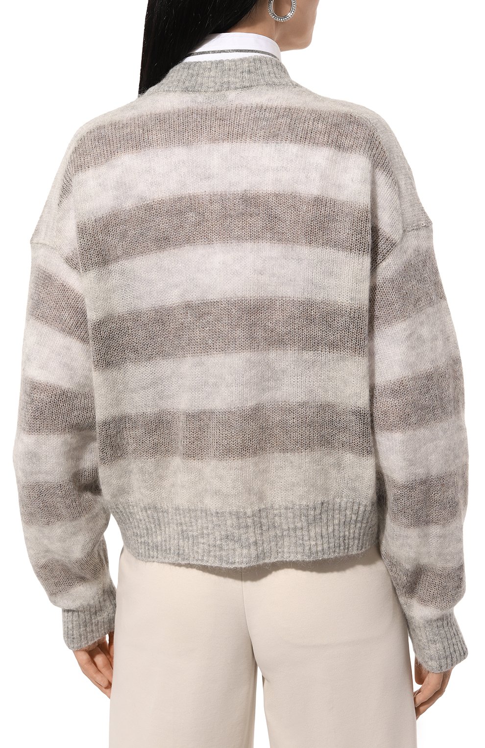 Кардиган BRUNELLO CUCINELLI серого цвета по цене 166500 руб., арт. MPC73BP409, фото 4 Кардиган BRUNELLO CUCINELLI, арт. MPC73BP409, фото 4