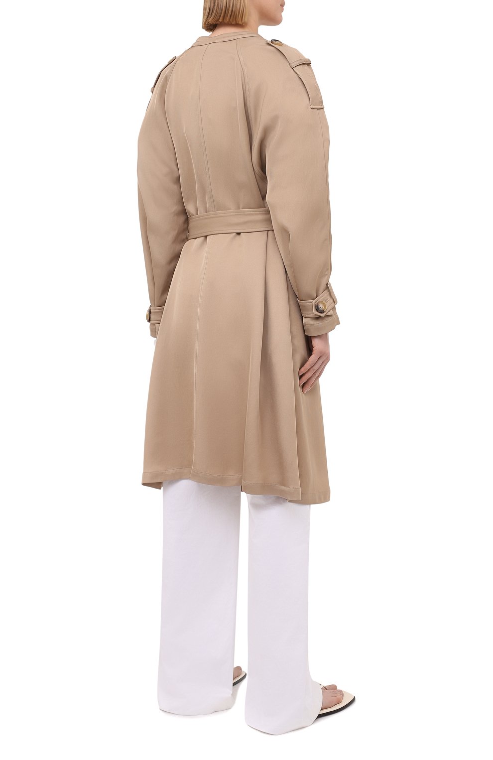 Плащ из вискозы EMPORIO ARMANI бежевого цвета по цене 76400 руб., арт. 3K2L80/2N7RZ, фото 4 Плащ из вискозы EMPORIO ARMANI, арт. 3K2L80/2N7RZ, фото 4