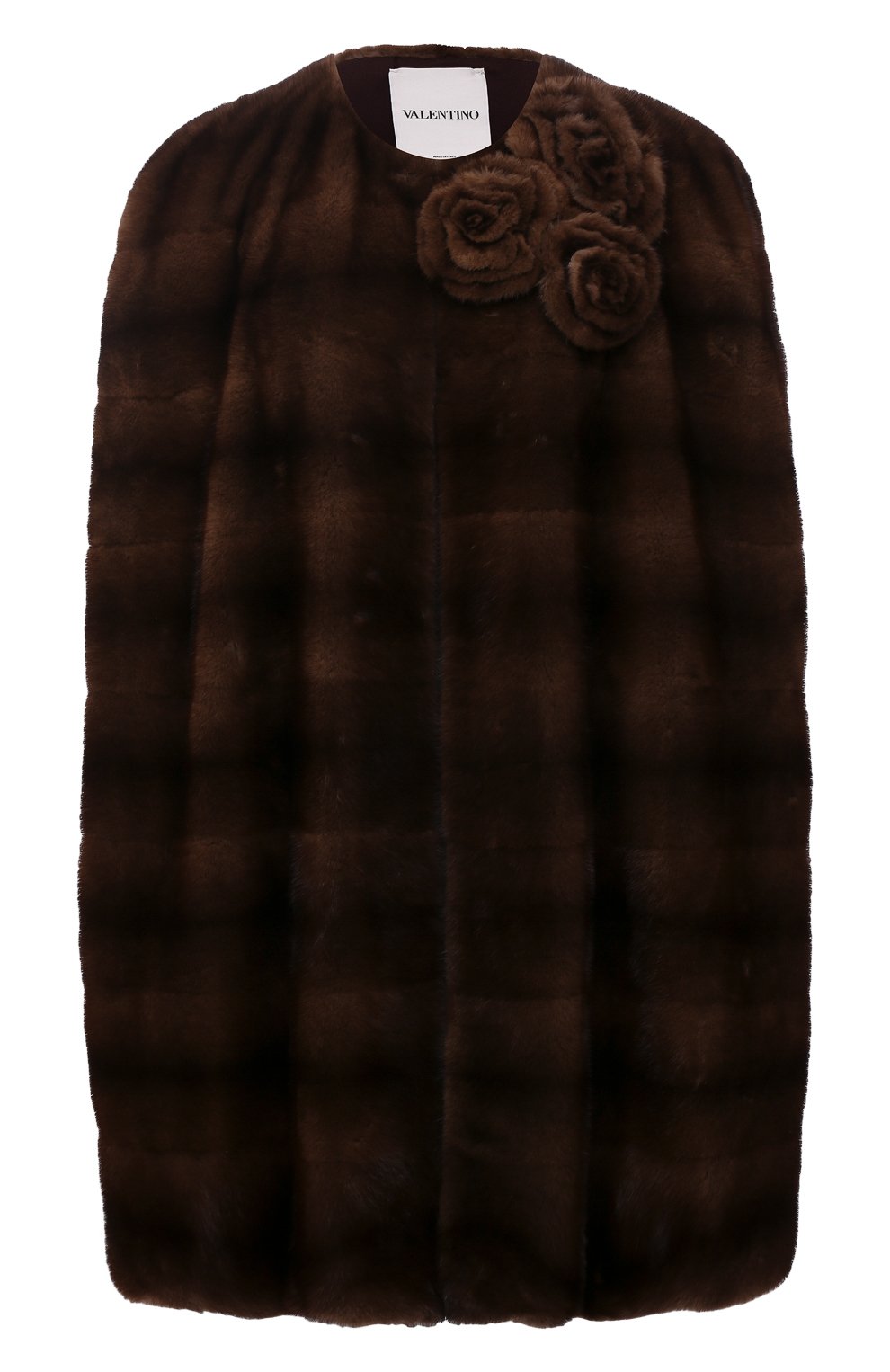 Накидка из меха норки VALENTINO коричневого цвета по цене 1505000 руб., арт. WF3FJN251BF, фото 1 Накидка из меха норки VALENTINO, арт. WF3FJN251BF, фото 1