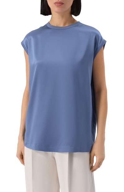 Атласный топ BRUNELLO CUCINELLI, арт. MPC59EH500, фото 3