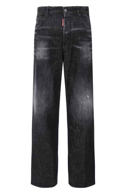Мужские джинсы loose DSQUARED2 темно-серого цвета, арт. S74LB1717/S30357 | Фото 1 (Автоматизация состава: Проставлено; Материал внешний: Хлопок; Автоматизация ТО: Проставлено; Длина (брюки, джинсы): Стандартные)