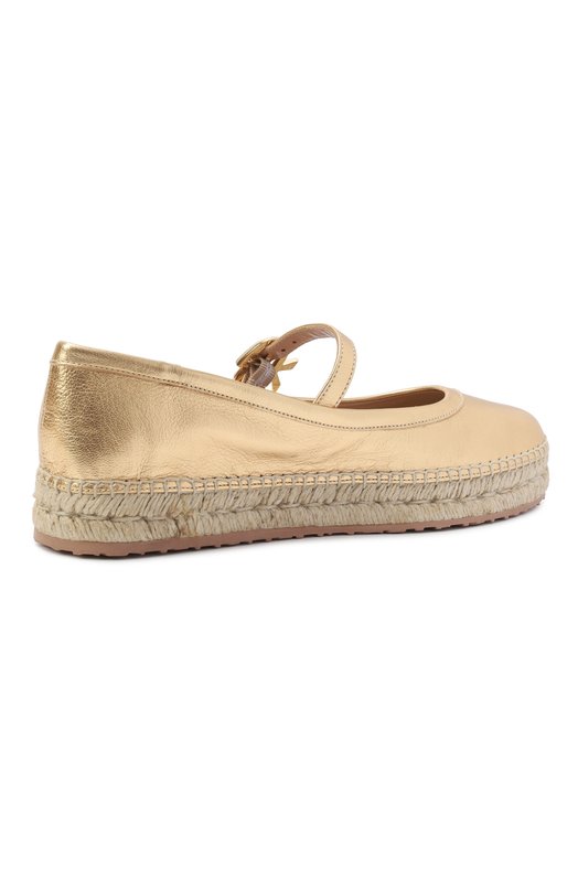 Кожаные эспадрильи Elda Gianvito Rossi G22366.05G0M.NSWMEK0 Золотой  G22366.05G0M.NSWMEK0 Фото 5