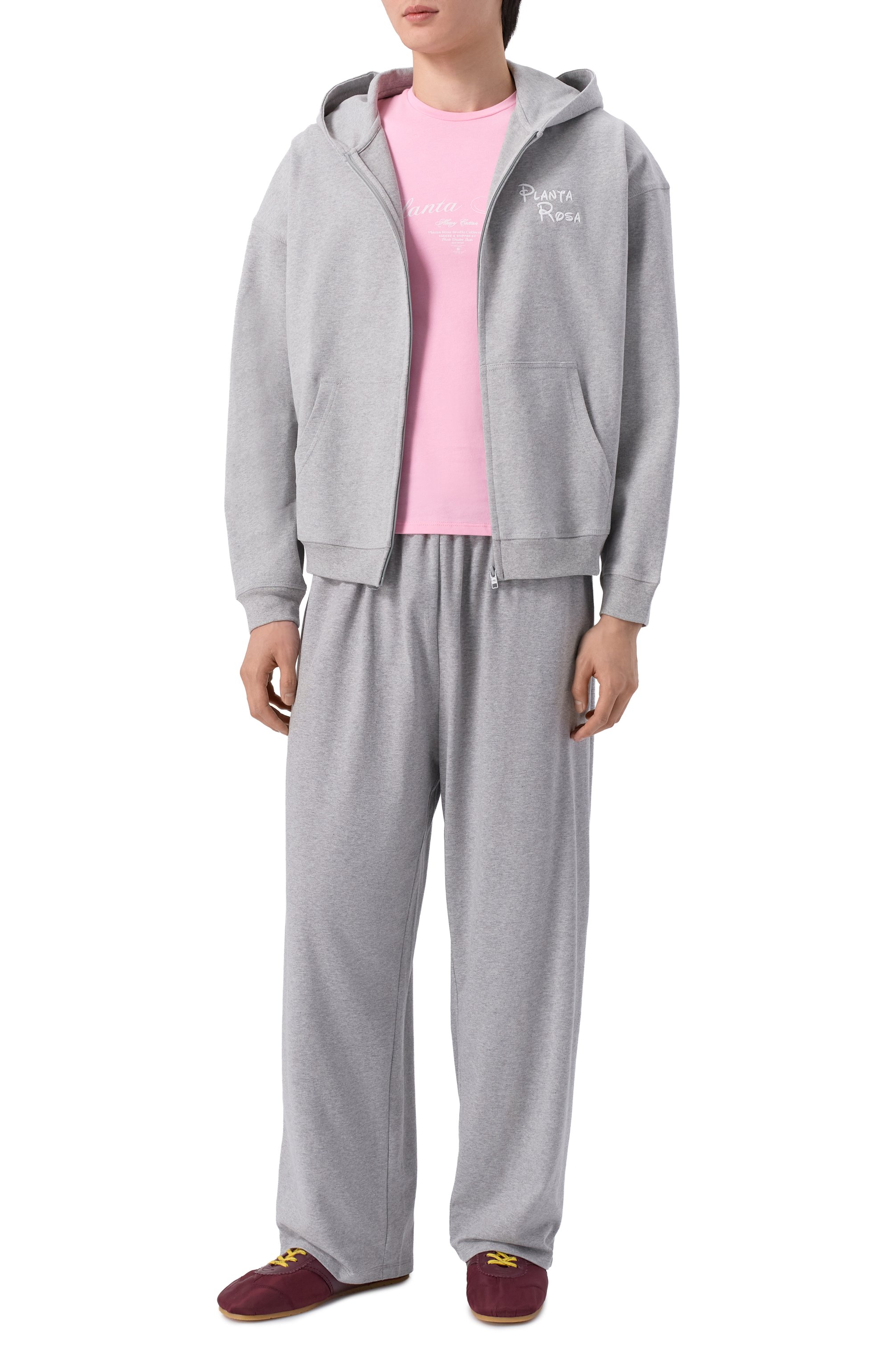 Хлопковая толстовка PLANTA ROSA серого цвета по цене 21600 руб., арт. PR/HZ013/BRIGHTNESS/350VELVET, фото 2 Хлопковая толстовка PLANTA ROSA, арт. PR/HZ013/BRIGHTNESS/350VELVET, фото 2