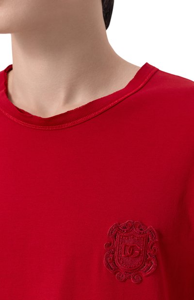 Хлопковая футболка DOLCE & GABBANA, арт. G8TQ8Z/G7QNN, фото 5