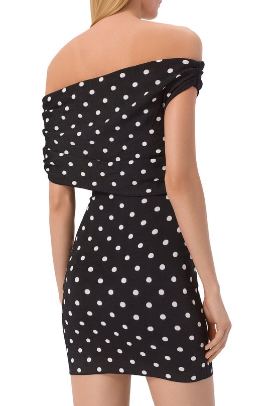 Платье из вискозы self-portrait RS26108SAB Чёрный  RS26108SAB Фото 3