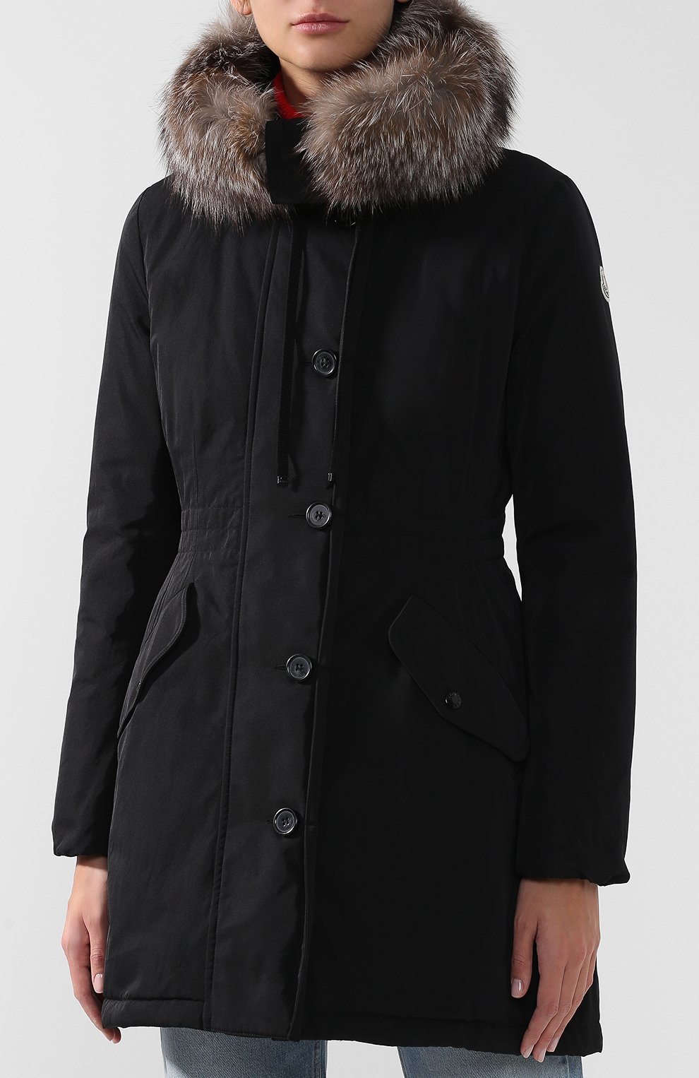 Парка с меховой отделкой капюшона MONCLER черного цвета по цене 221000 руб., арт. D2-093-49934-25-57136, фото 3 Парка с меховой отделкой капюшона MONCLER, арт. D2-093-49934-25-57136, фото 3