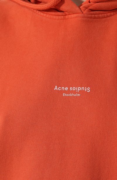 Хлопковое худи ACNE STUDIOS красного цвета по цене 41300 руб., арт. AI0049, фото 5 Хлопковое худи ACNE STUDIOS, арт. AI0049, фото 5