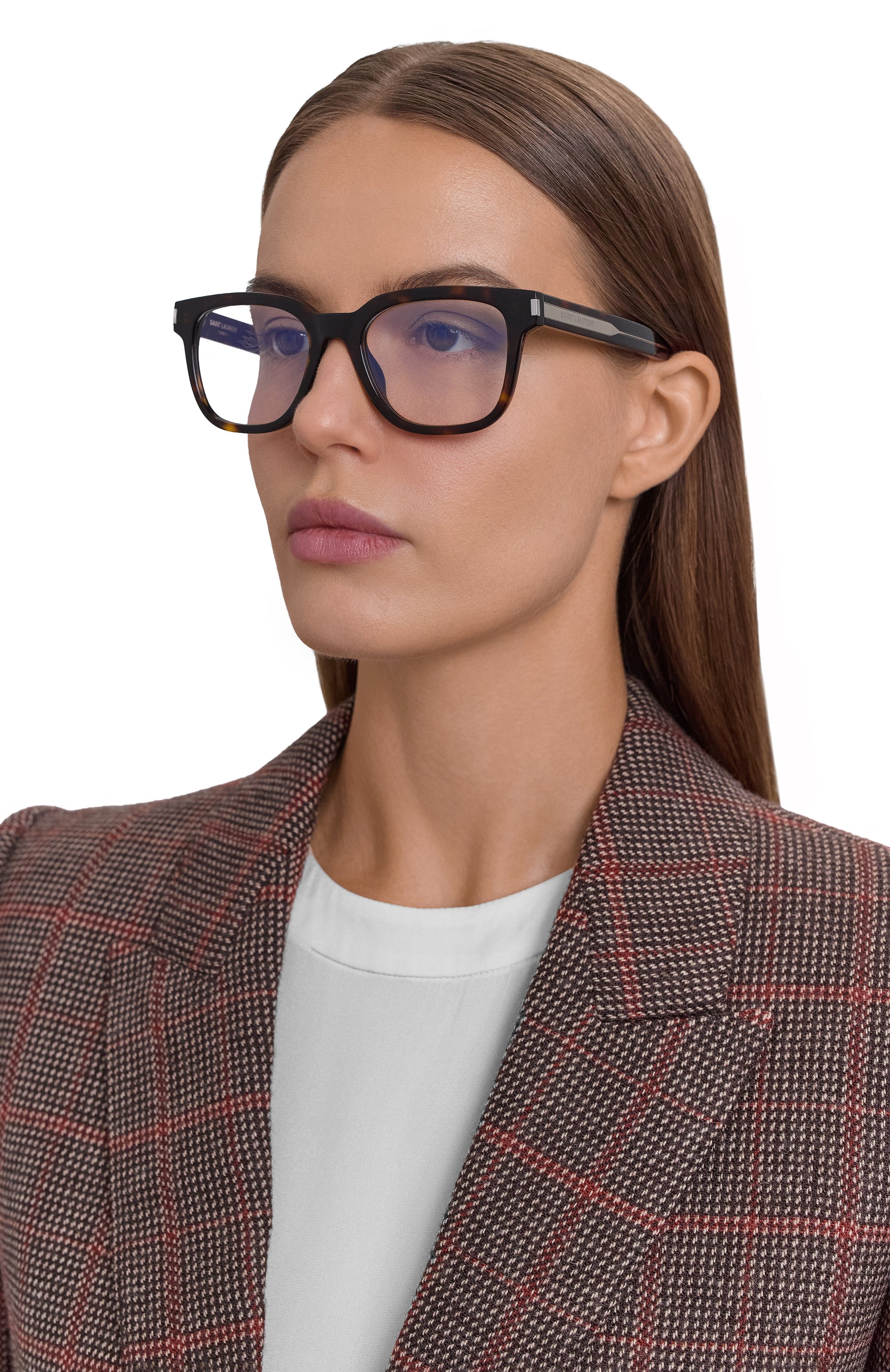 Оправа SAINT LAURENT коричневого цвета по цене 42100 руб., арт. SL 711 0PT 002, фото 3 Оправа SAINT LAURENT, арт. SL 711 0PT 002, фото 3