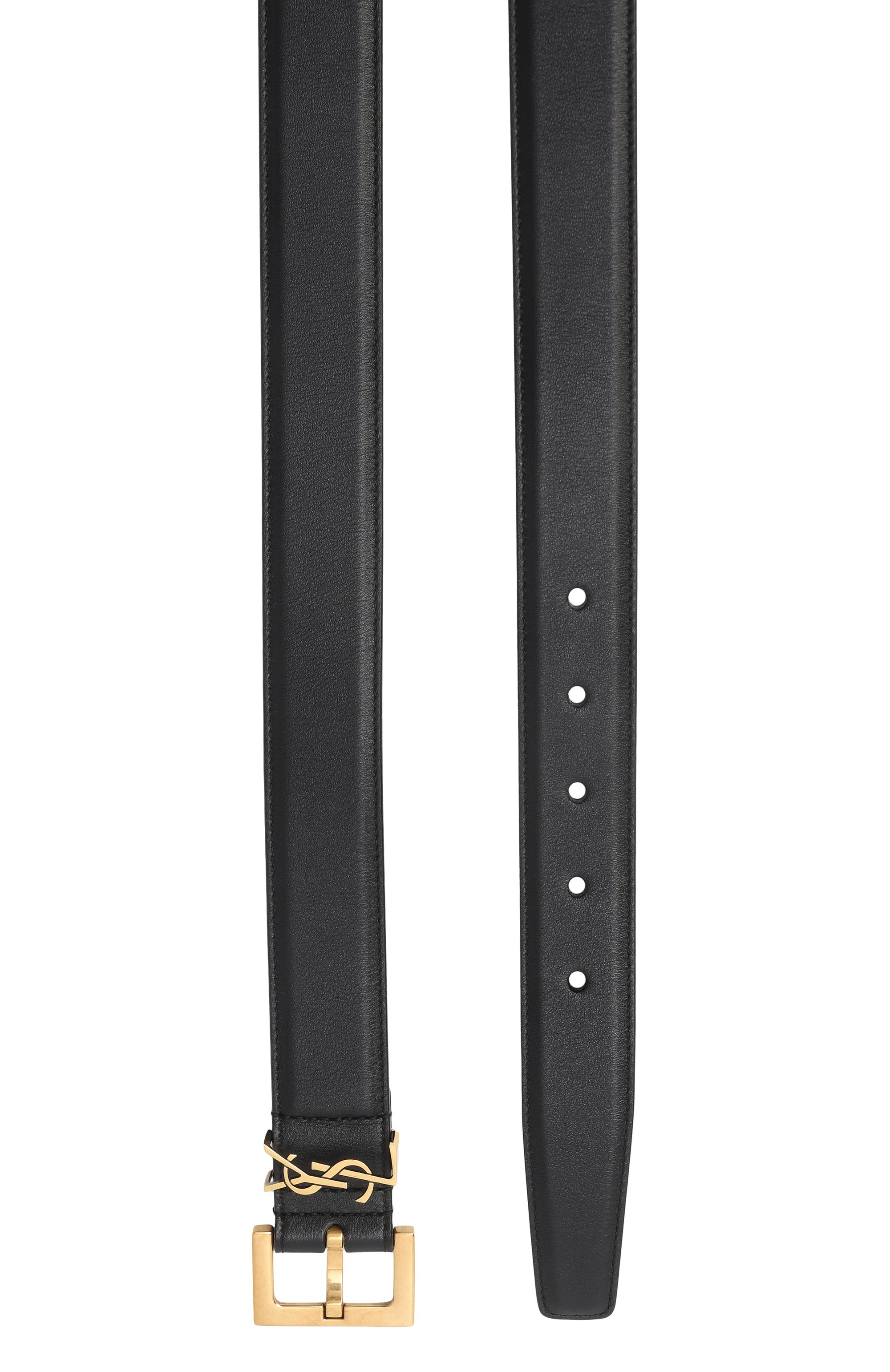 Кожаный ремень monogram SAINT LAURENT, арт. 634437/B000W, фото 3