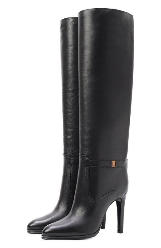 Кожаные сапоги Diane Saint Laurent 743797/25V00 Чёрный 743797/25V00