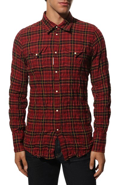 Хлопковая рубашка DSQUARED2, арт. S74DM0657/S54785, фото 3
